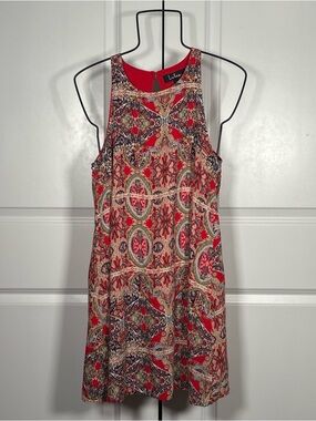 Lulus Red Paisley Halter Mini Dress